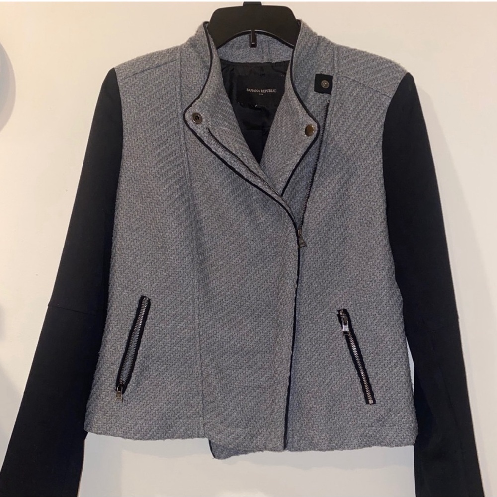 Banana Republic Wool Blend Moto Jacket